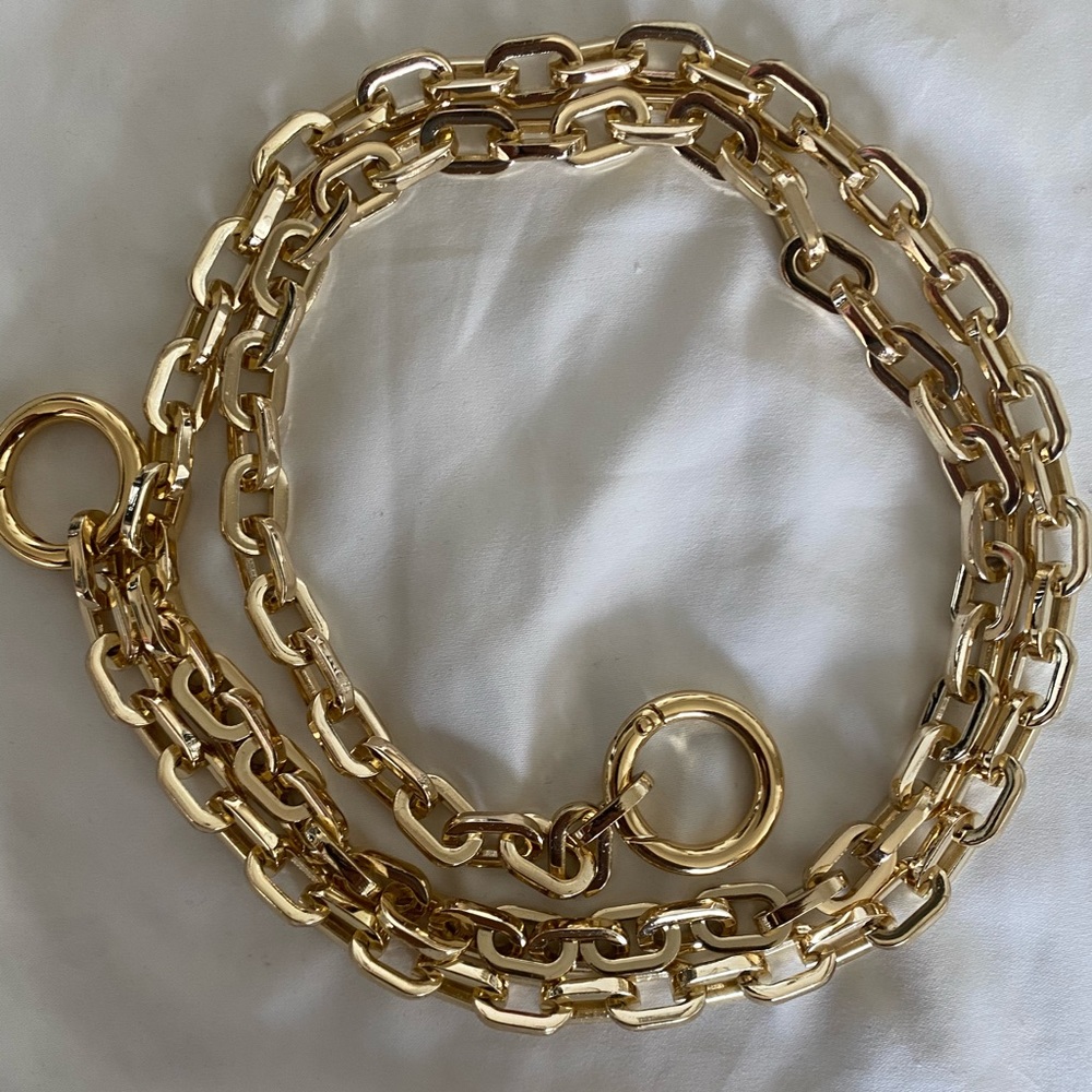 Custom GOLD Chain Strap - Elongated Box Chain